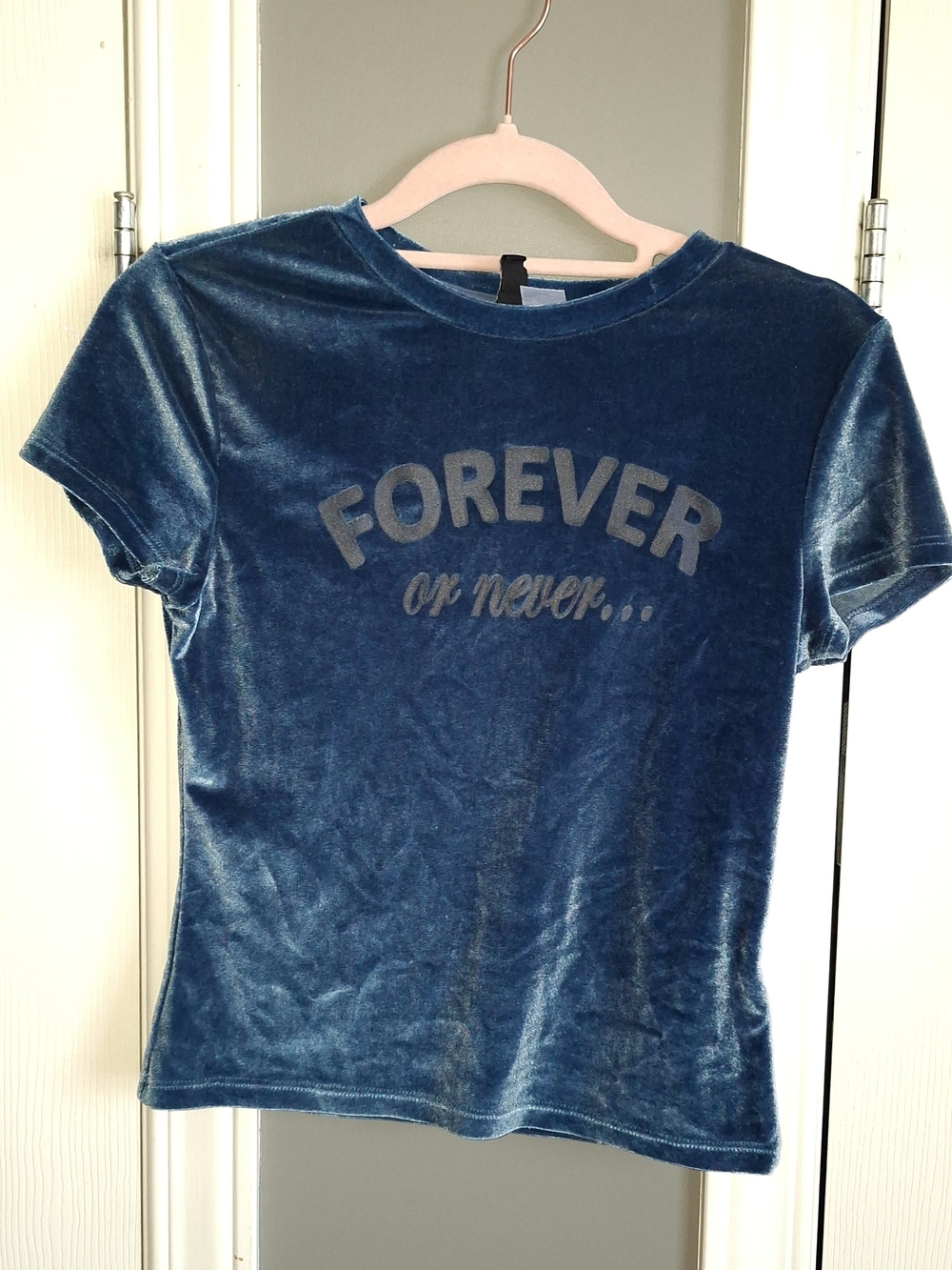 Divided Blue Velvet "Forever or Never" Short Sleeve Tee